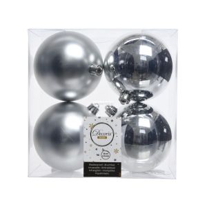 4 boules de nol uni 10 cm