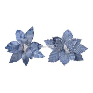 Poinsettia sur clip d34 x 6 cm