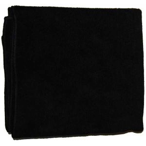 5 lavettes microfibre noire