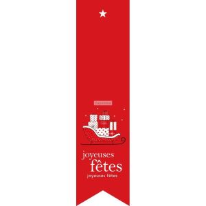 200 tiquettes cadeau adhsives joyeuses ftes rouge 35 x 135 mm