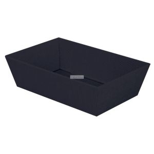 10 corbeilles micro-cannelure noires 34 x 20.5 x 11 cm