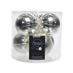 6 boules de nol verre d8 cm