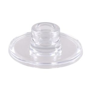 Bougeoir flambeau rond transparent