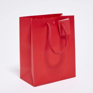 10 sacs luxe gauffr rouge poignes