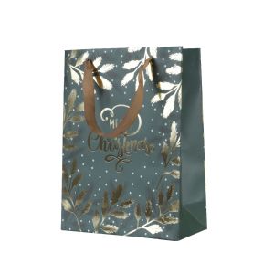 Sac cadeau feuilles 8 x 18 x 24 cm