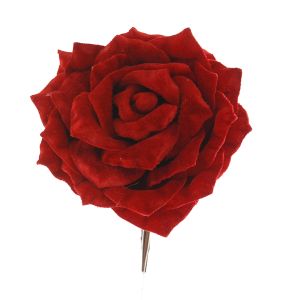 Rose sur clip 17 cm