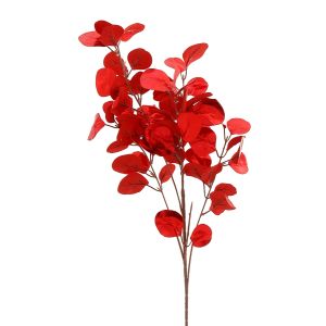 Branche feuille rouge 88 cm