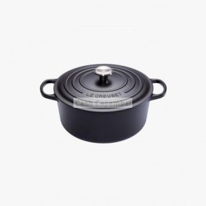 Cocotte en fonte ronde 18 cm noir mat 1.8 litres