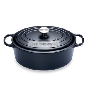 Cocotte fonte ovale noire 31 cm