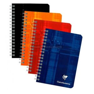 Carnet clairefontaine spiral format 9,5 x 14 cm 100 pages petits carreaux