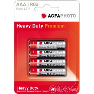 4 piles aaa lr3 alcalines 1,5v agfa