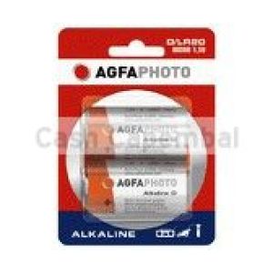 2 piles aa lr20 d alcalines 1,5v agfa