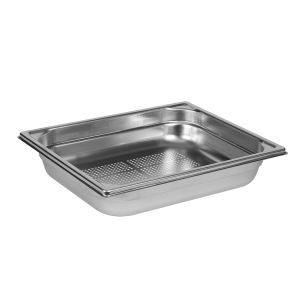 Bac gastronorme perfor inox sans anse gn 1/2 profondeur 6.5 cm