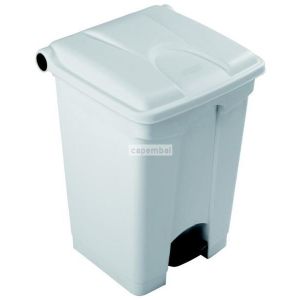 Poubelle  pdale 45 litres blanche